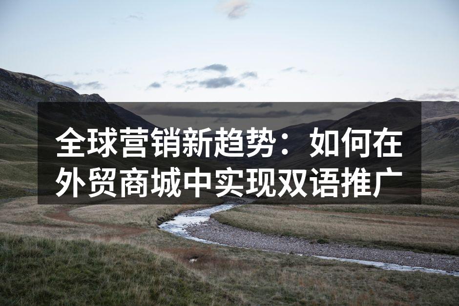 全球营销新趋势：如何在外贸商城中实现双语推广
