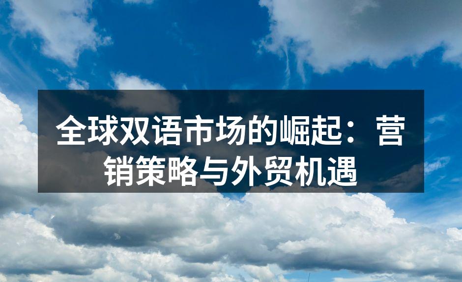 全球双语市场的崛起：营销策略与外贸机遇